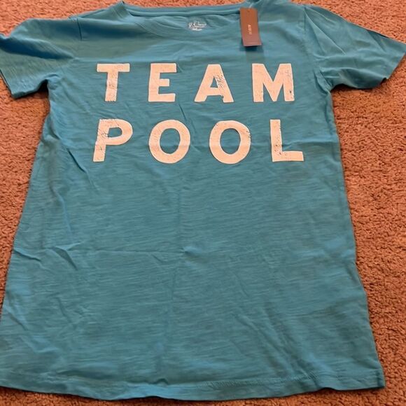 NWT j crew xxs team pool blue tee - Picture 3 of 6